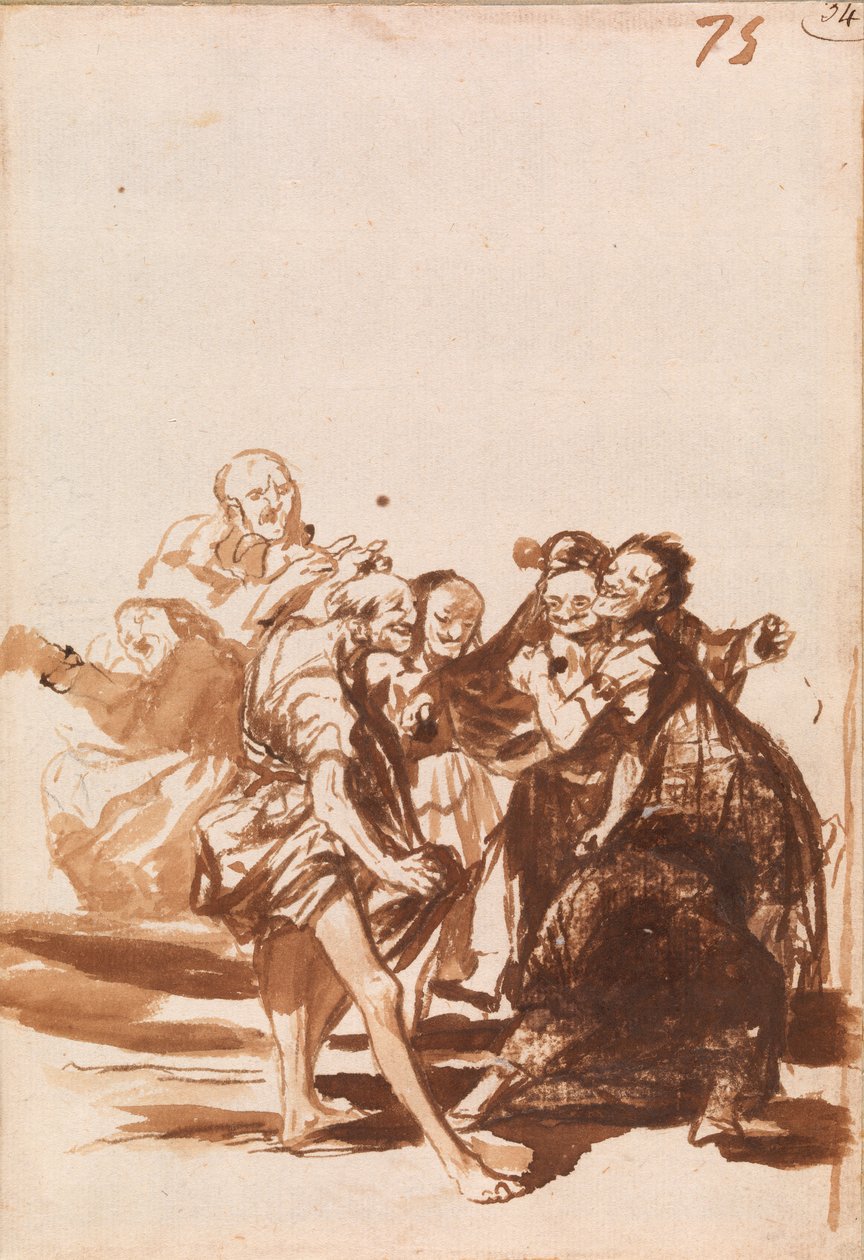 Şarkı Söyleyen ve Dans Eden Yaşlılar by Francisco de Goya