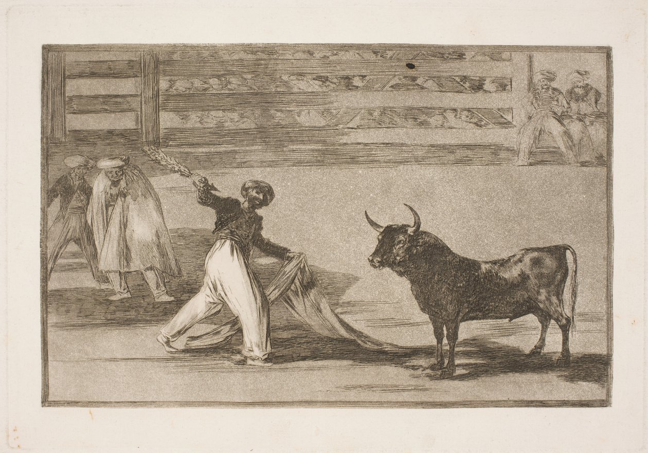 Zıpkınların veya banderillaların kökeni by Francisco de Goya