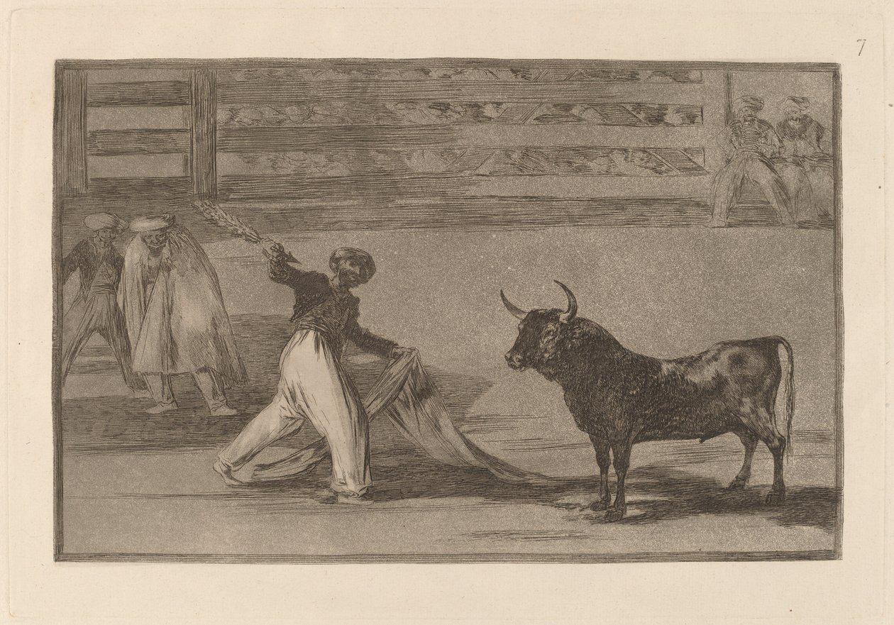 Zıpkınların veya banderillaların kökeni (Zıpkın veya Banderillaların Kökeni) by Francisco de Goya