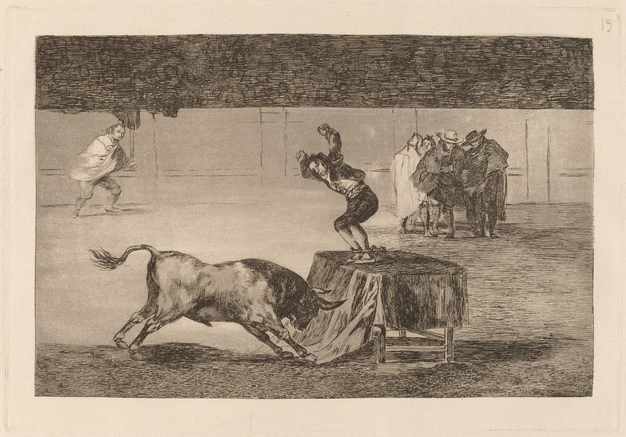 Aynı meydanda bir başka deliliği (Aynı Yüzükte Bir Başka Çılgınlığı) by Francisco de Goya