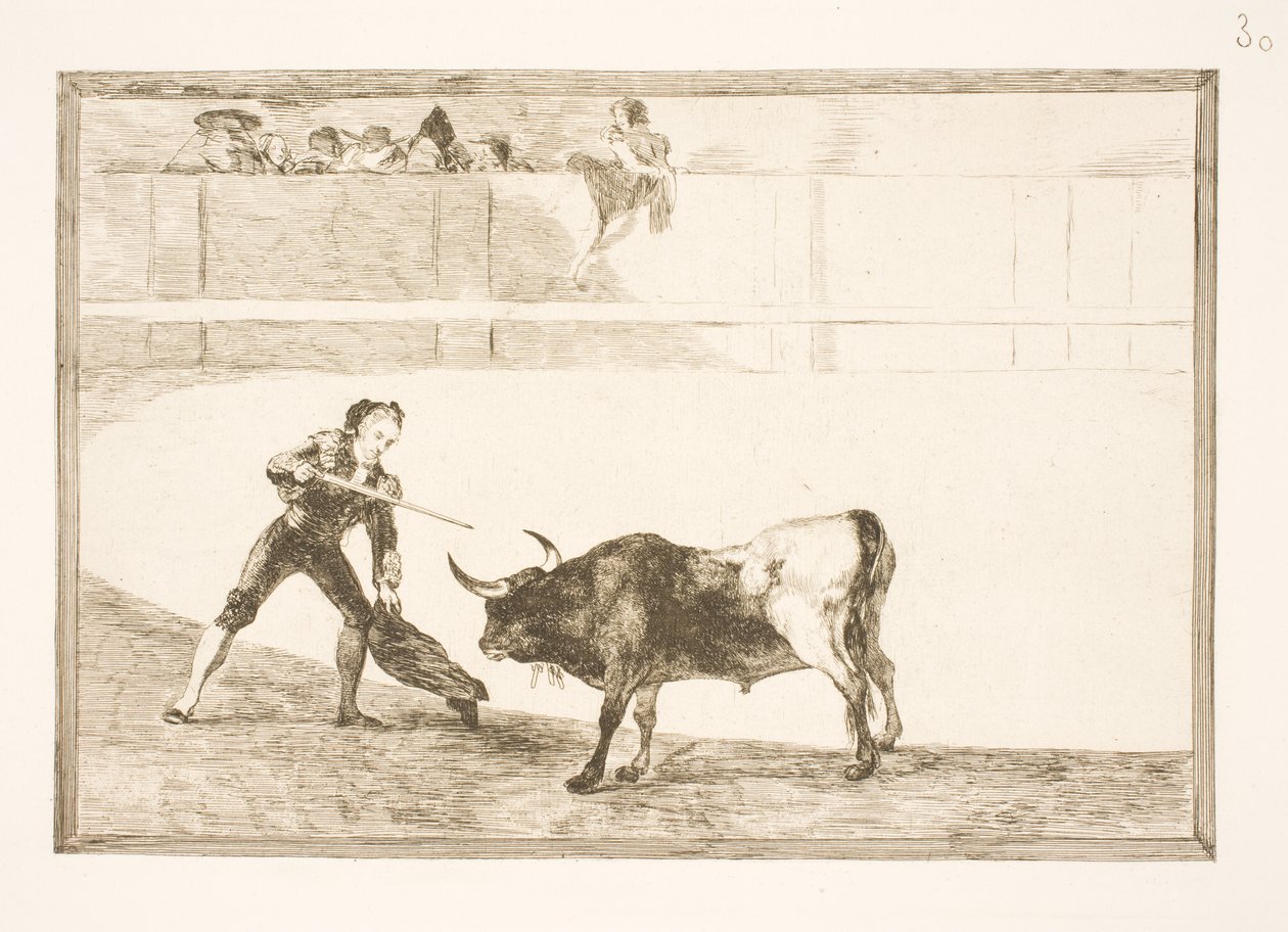 Pedro Romero topal boğayı öldürdü by Francisco de Goya