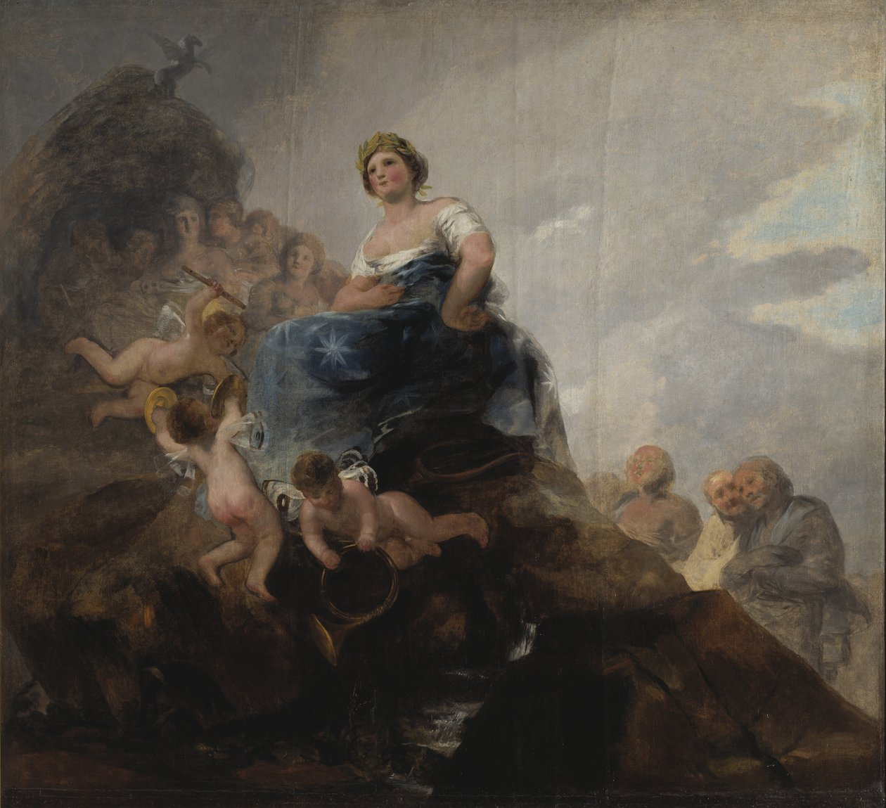 Poesie et poetes - Şiir ve Şairler, Goya, Francisco, de (1746-1828). Tuval üzerine yağlıboya. Boyut : 298x326 cm. Ulusal Müze Stockholm by Francisco de Goya