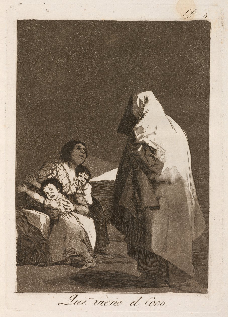 Hindistan cevizi geliyor (İşte Bogey-Man Geliyor) by Francisco de Goya