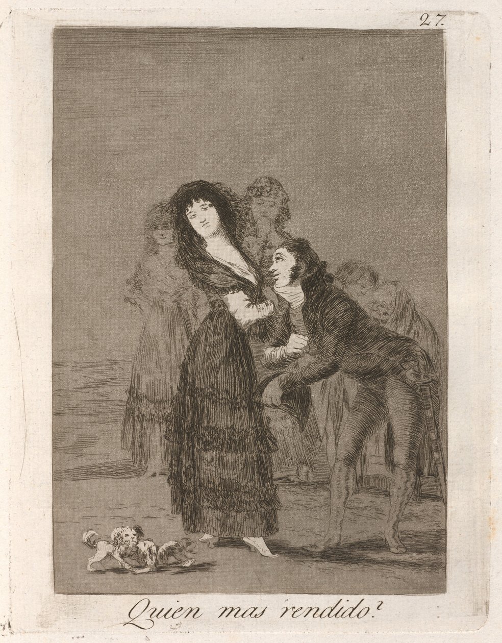 Sakin ol. (Hangisi Daha Fazla Üstesinden Geldi?) by Francisco de Goya