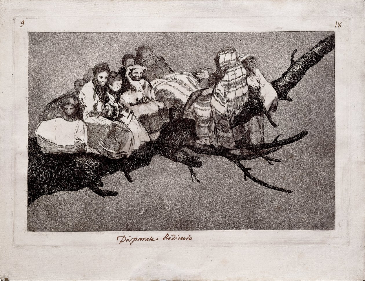 Los Disparates Follies dizisinden Saçma Delilik, 1815-1819 by Francisco de Goya