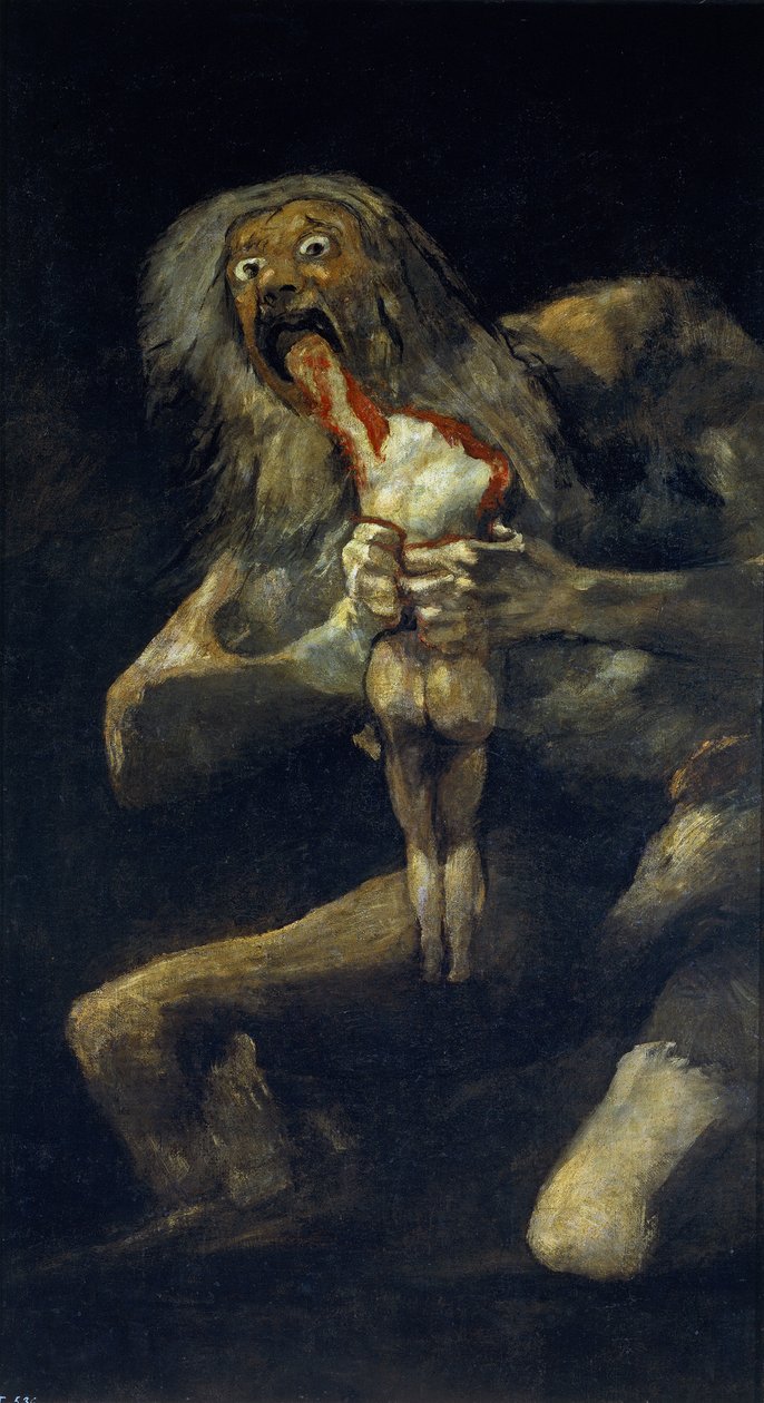 Oğlunu yiyen Satürn by Francisco de Goya