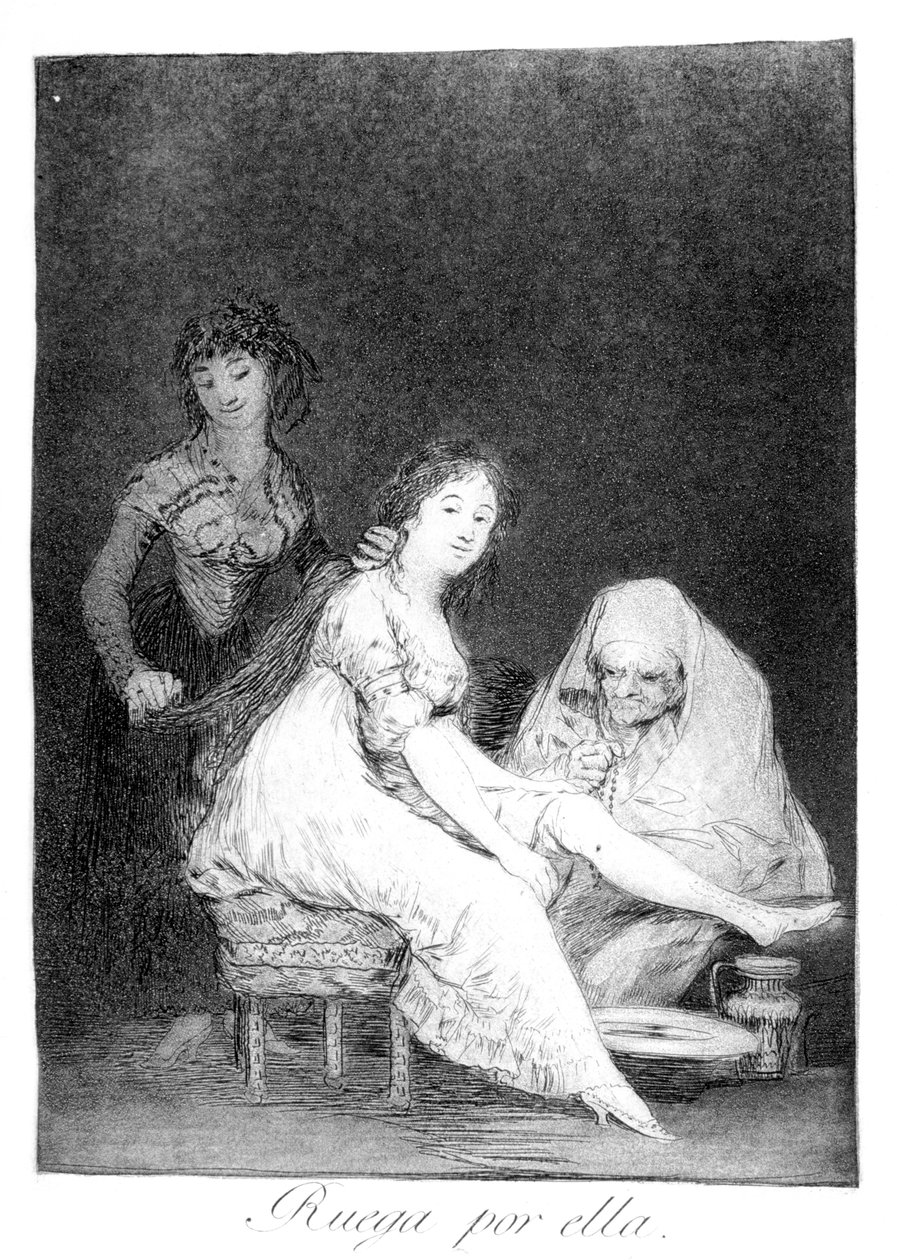 Onun için dua ediyor, 1799 by Francisco de Goya