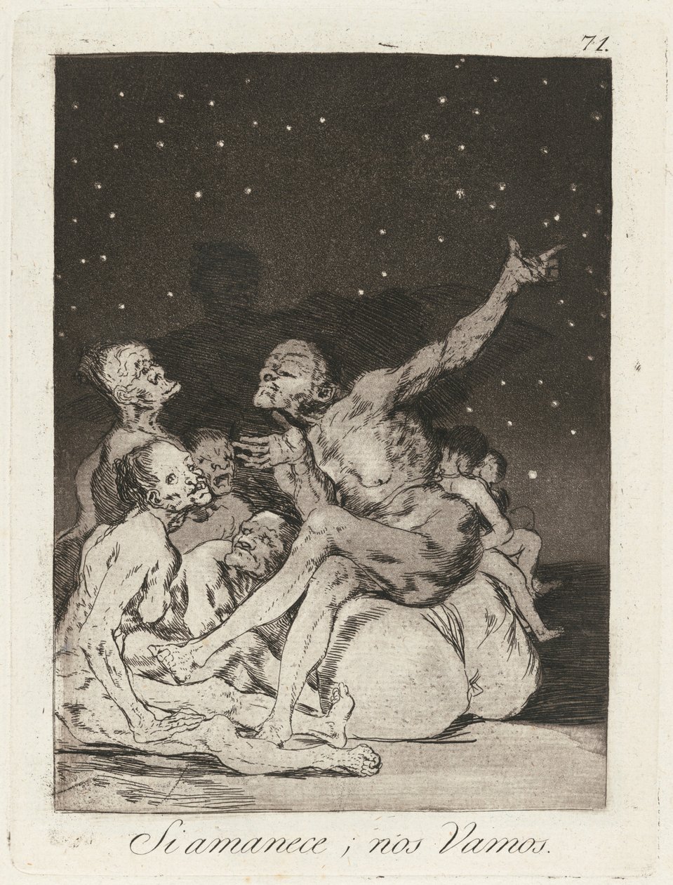 si amanece; nos vamos (Gün Patladığında Kapalı Olacağız) by Francisco de Goya