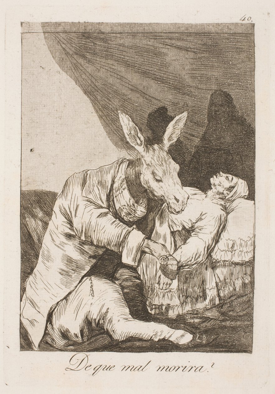 Doktor mu yoksa hastalık mı onu öldürüyor? by Francisco de Goya