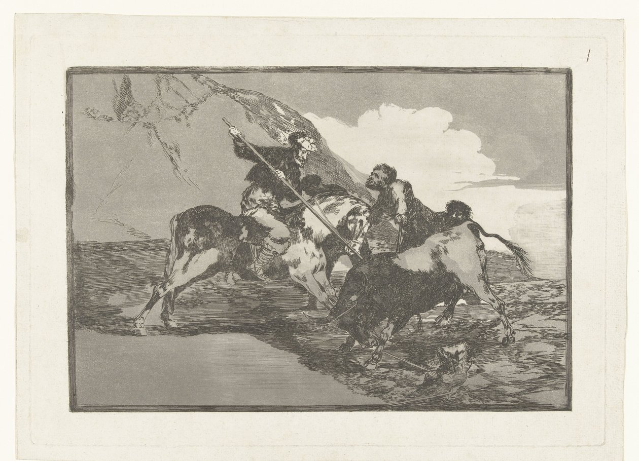 Stierenjacht te paard Eski İspanyollar tarlada at sırtında boğaları nasıl avlardı? Stierenvechten (dizi adı) Boğa Güreşi (dizi başlığı) by Francisco de Goya