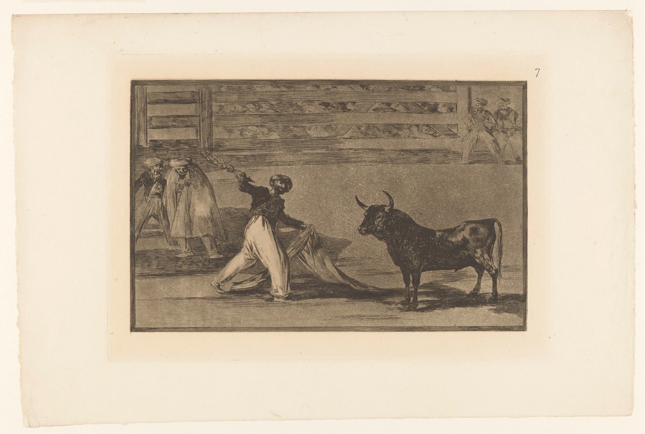 Stierenvechter banderilla ile tanıştı Zıpkınların veya banderillaların kökeni Stierengevechten (dizi adı) La Taureamachie (dizi adı) Boğa Güreşi (dizi başlığı) by Francisco de Goya