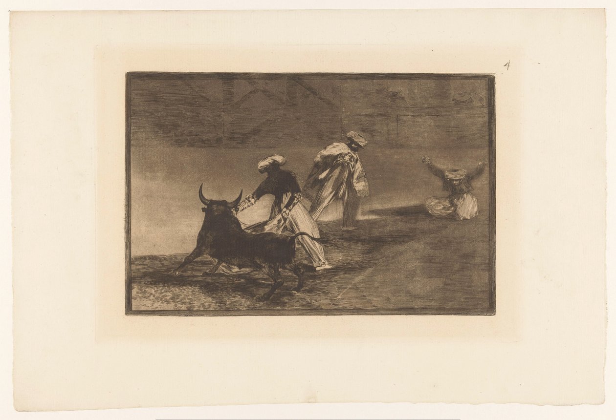 Bir arenada boğa güreşçileri Capean otro encerrado Boğa Güreşi (dizi başlığı) La Taureaumachie (dizi adı) La Tauromaquia (dizi adı) by Francisco de Goya
