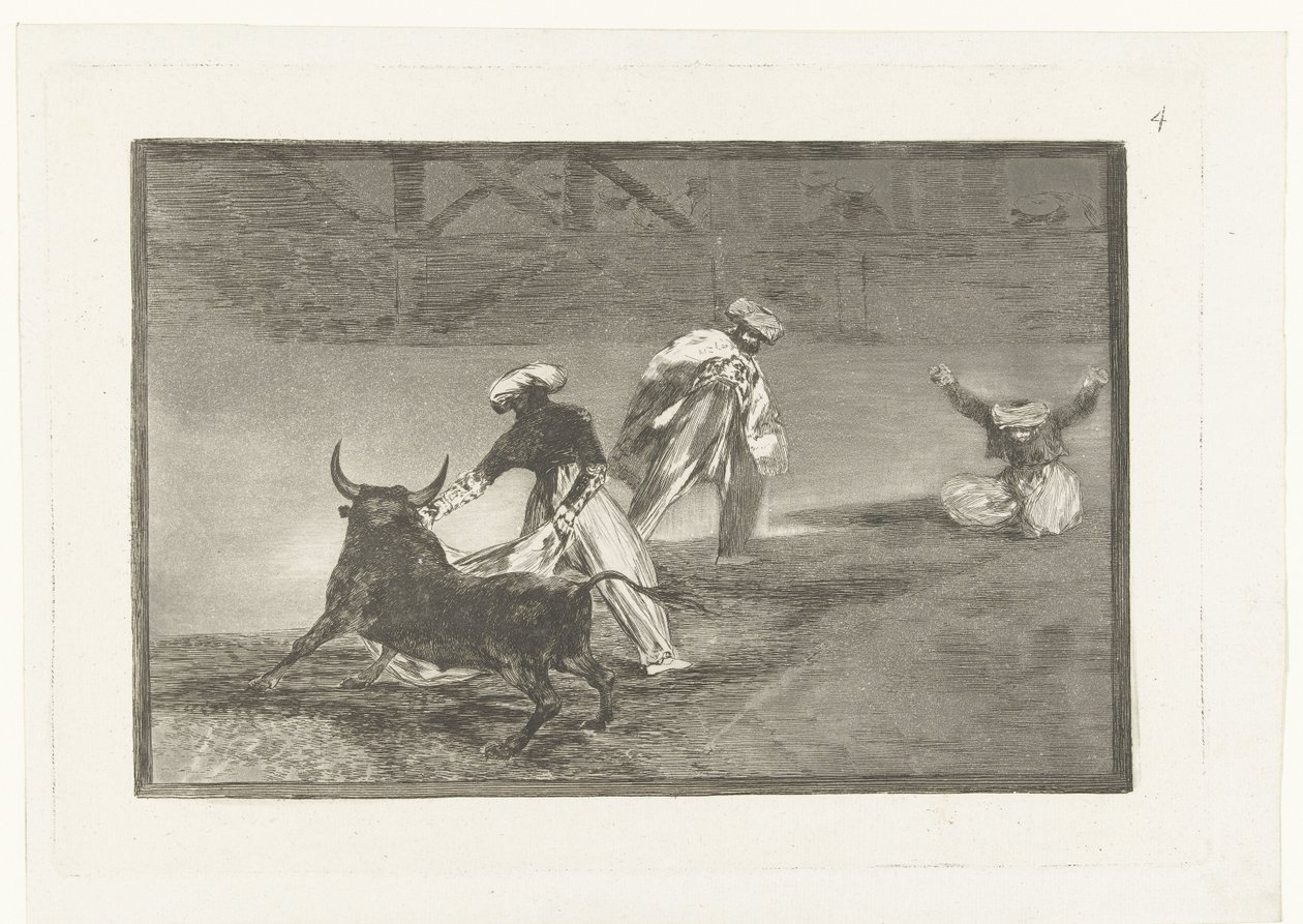 Bir arenada boğa güreşçileri Capean otro encerrado Boğa Güreşi (dizi başlığı) La Tauromaquia (dizi başlığı) by Francisco de Goya