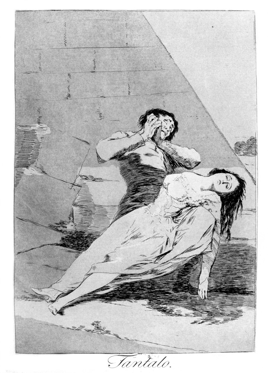Tantalas, 1799 by Francisco de Goya