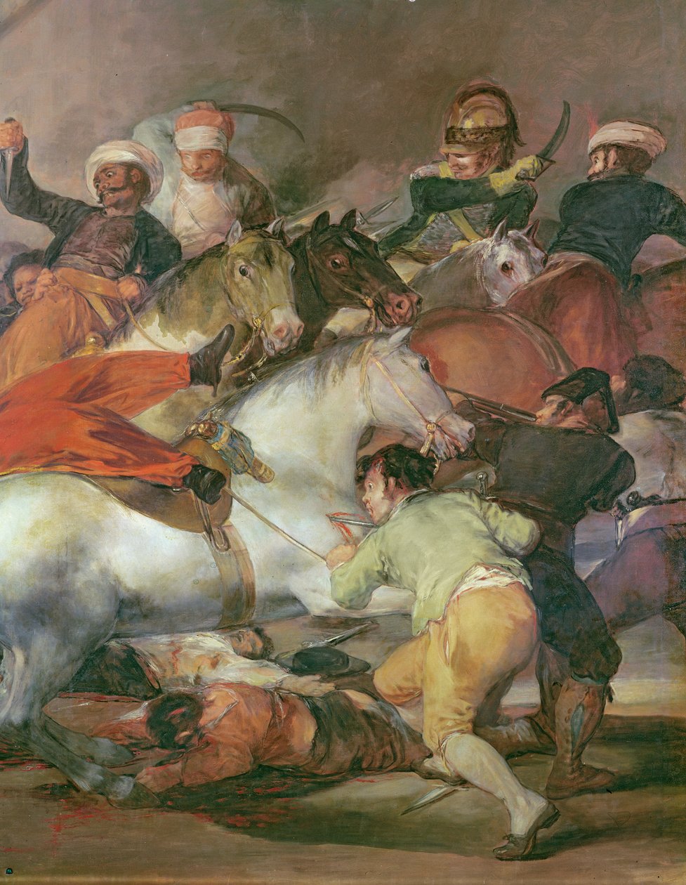 2 Mayıs 1808, Madrid veya Memlükler Savaşı detayı, sağ alt, tuval üzerine 1814 yağlı boya by Francisco de Goya