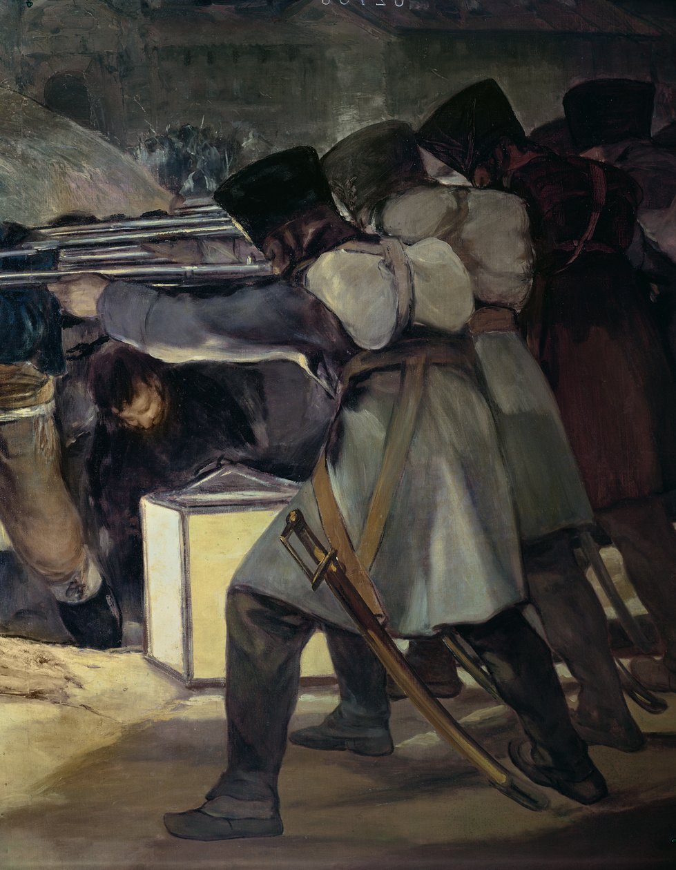 3 Mayıs 1808, piyadelerin Madrid detayı, 1814 tuval üzerine yağlı boya by Francisco de Goya