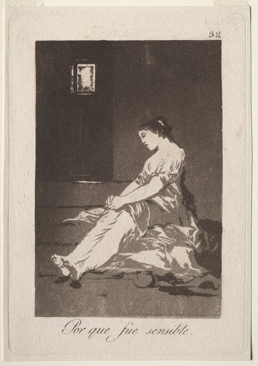 Caprichos: Duyarlı Olduğu İçin, 1799. by Francisco de Goya
