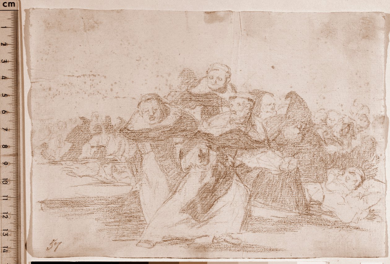 Savaşın Felaketleri : Her şey karıştırılmış (hazırlık çizimi by Francisco de Goya