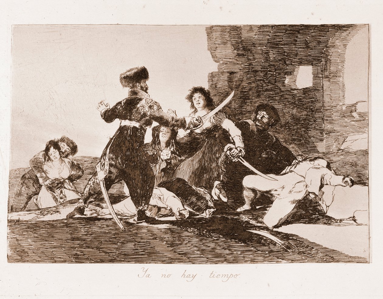 Savaşın Felaketleri: Artık çok geç (çizimden sonra gravürleme) by Francisco de Goya