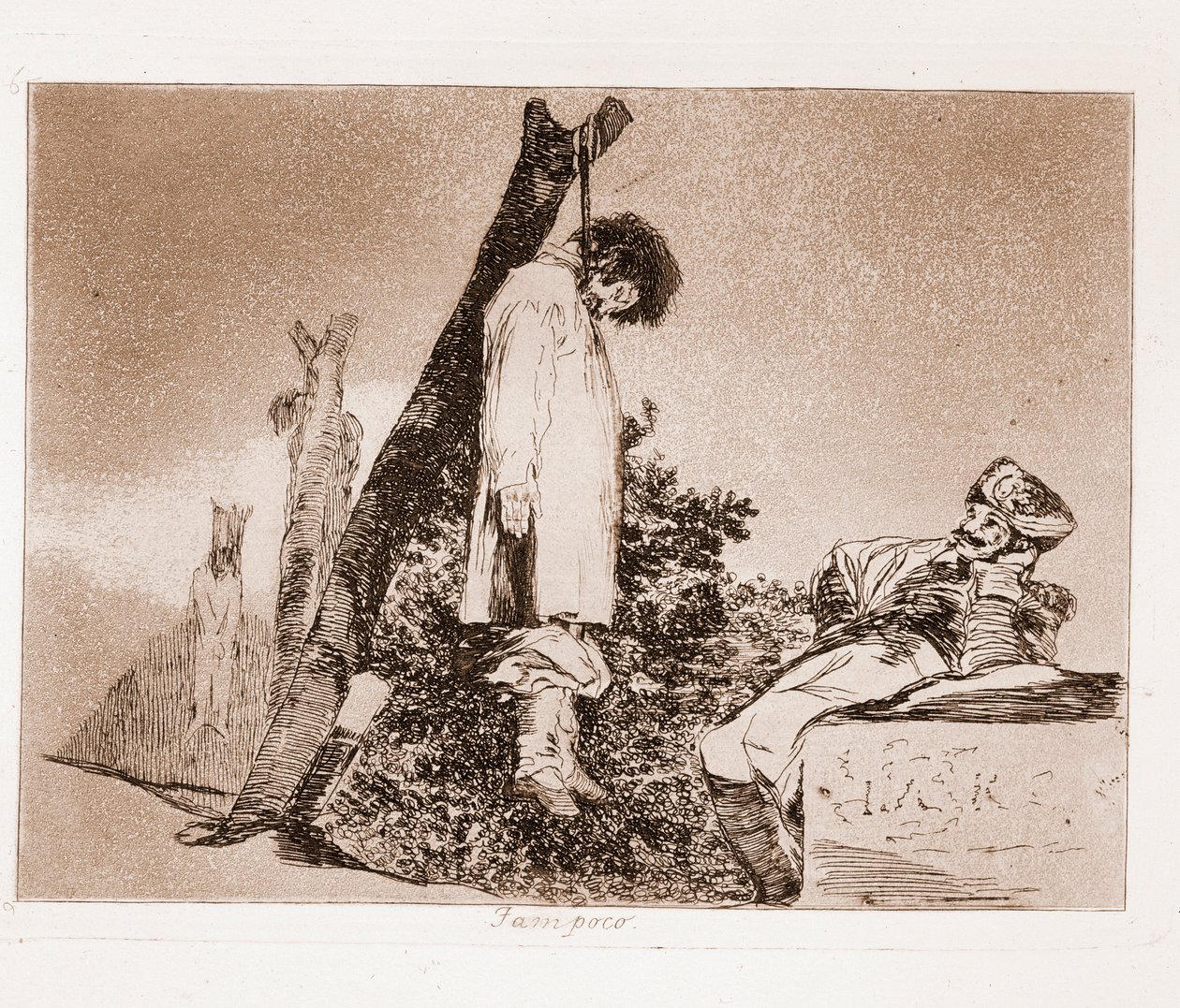 Savaşın Felaketleri: Umut yok (hazırlık çiziminden kazınmış) by Francisco de Goya