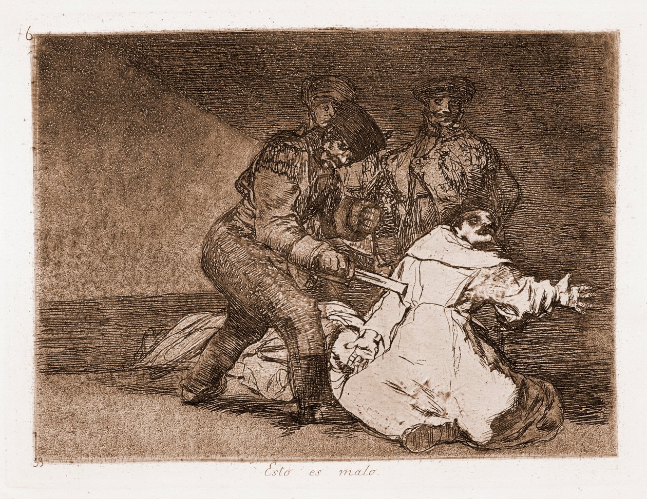 Savaşın Felaketleri: Bu kötü (hazırlık çiziminden by Francisco de Goya