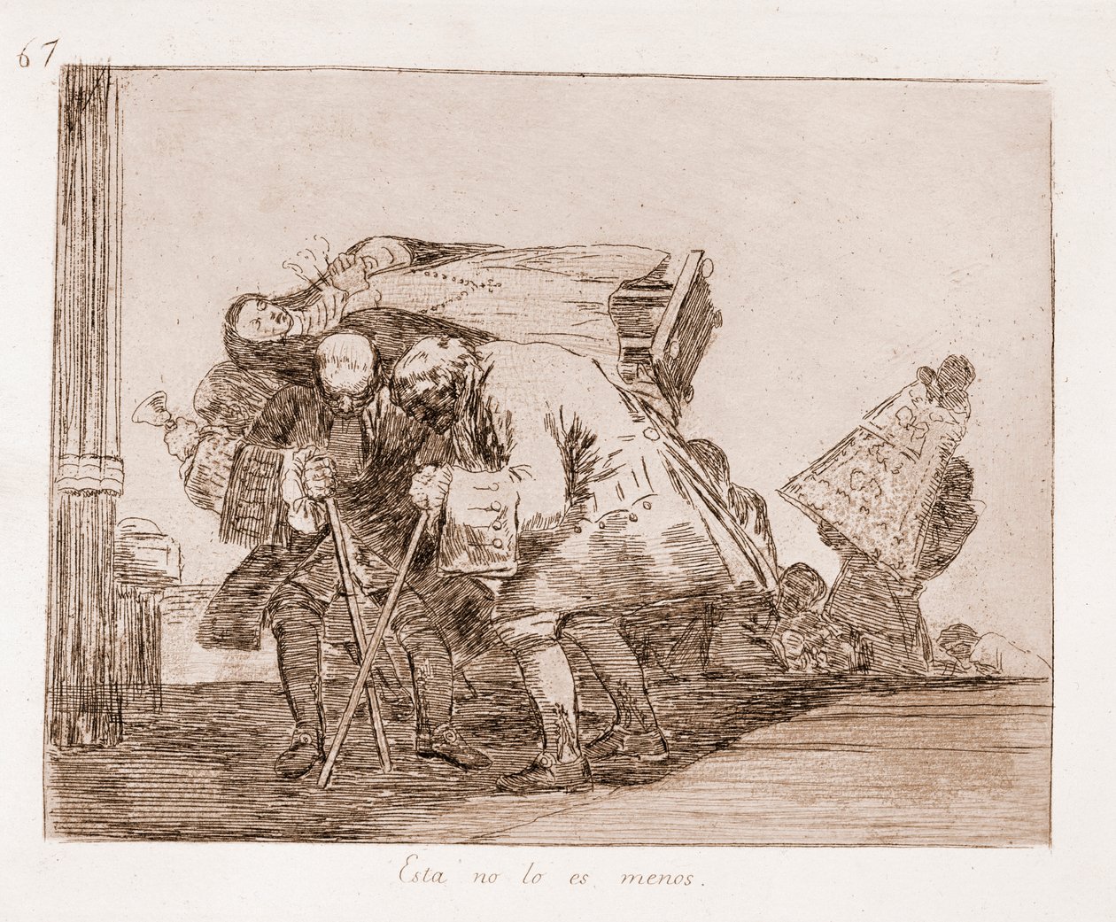 Savaşın Felaketleri : Bu daha az değil (hazırlık çiziminden gravür by Francisco de Goya