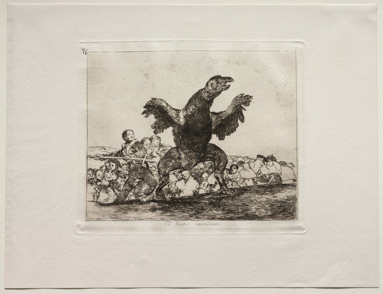 Savaşın Korkuları: Etçil Bir Akbaba. by Francisco de Goya