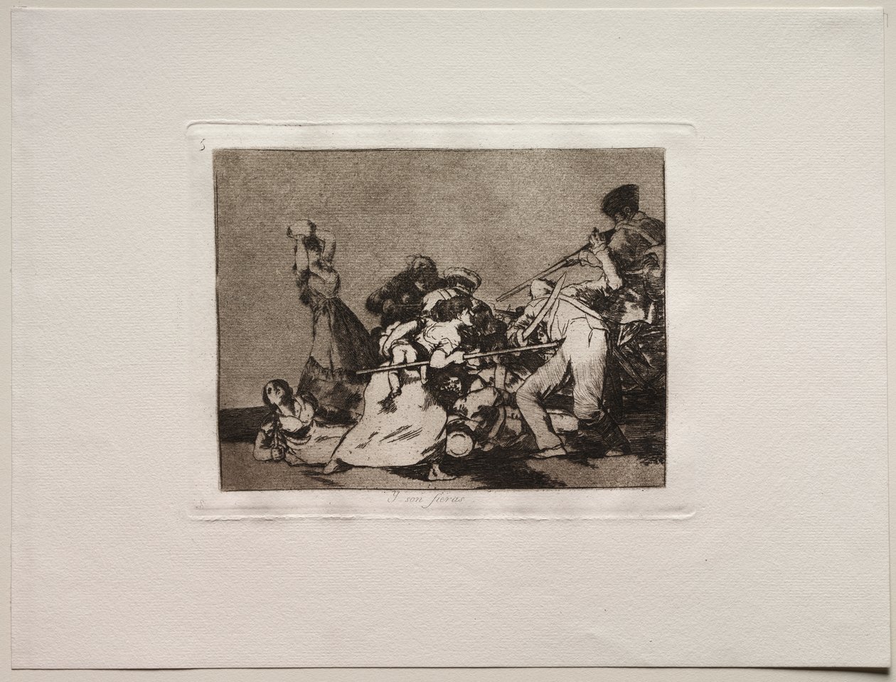 Savaşın Korkuları: Ve Vahşi Canavarlar Gibidirler by Francisco de Goya