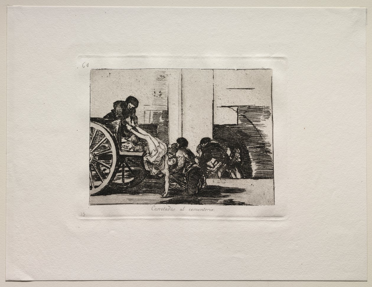 Savaşın Korkuları: Mezarlığa Araba Yükleri by Francisco de Goya