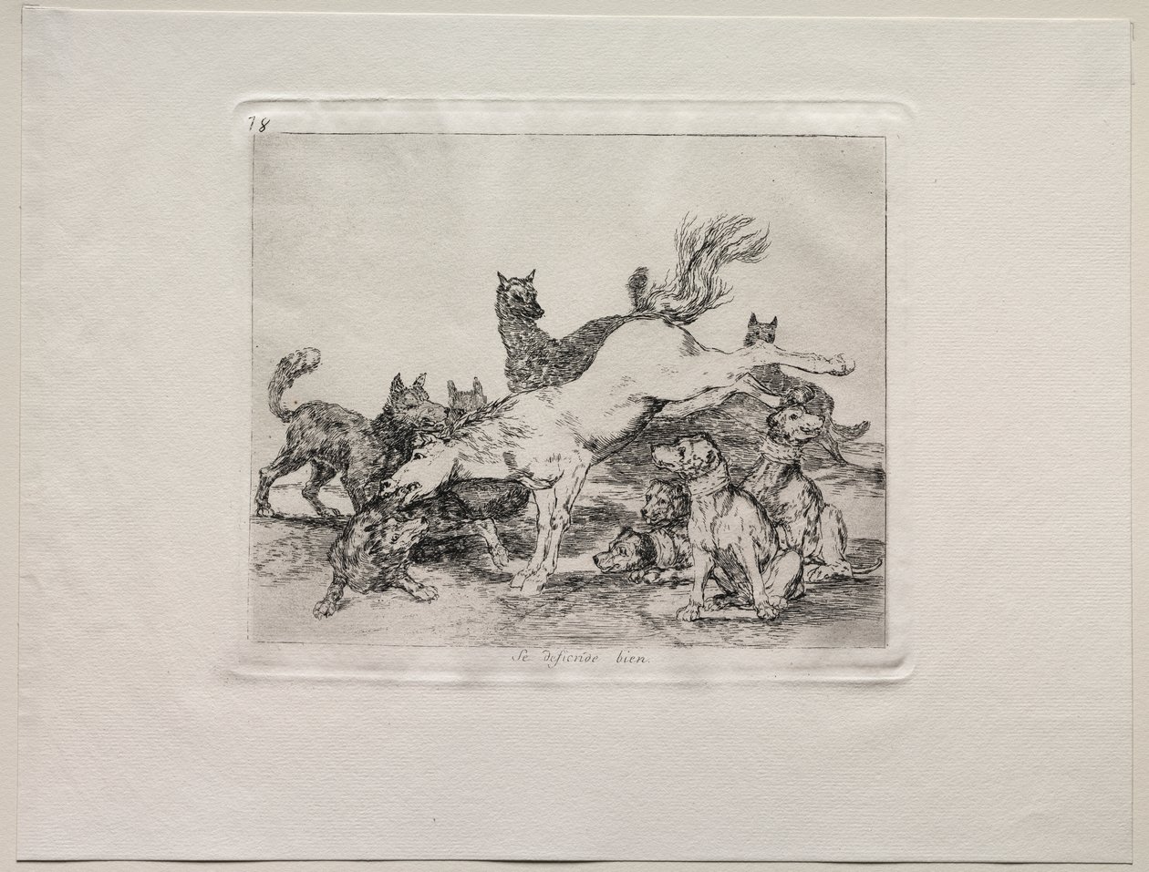 Savaşın Korkuları: Kendini İyi Savunuyor by Francisco de Goya