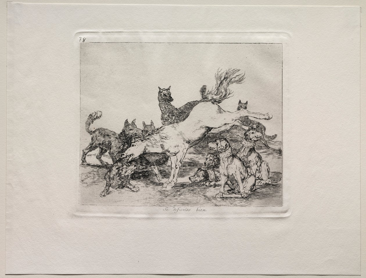 Savaşın Korkuları: Kendini İyi Savunuyor. by Francisco de Goya