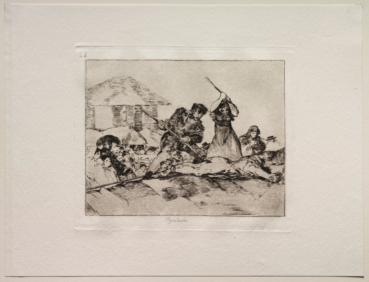 Savaşın Korkuları: Rabble. by Francisco de Goya