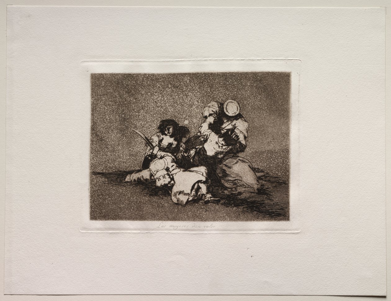 Savaşın Korkuları: Kadınlar Cesaret Verir by Francisco de Goya
