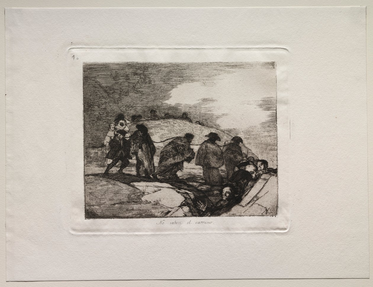 Savaşın Korkuları: Yolu Bilmiyorlar. by Francisco de Goya