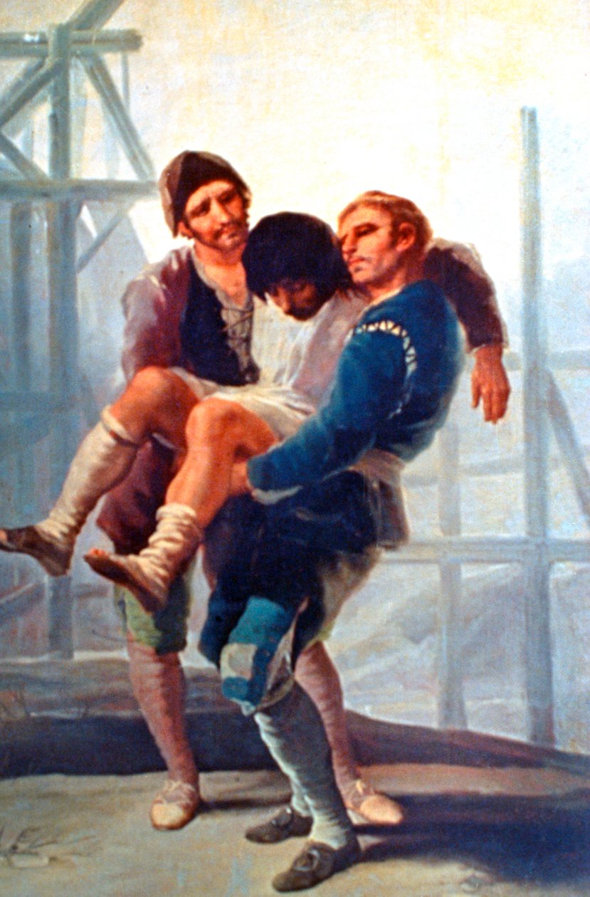 Yaralı Mason, 1786-1787. by Francisco de Goya