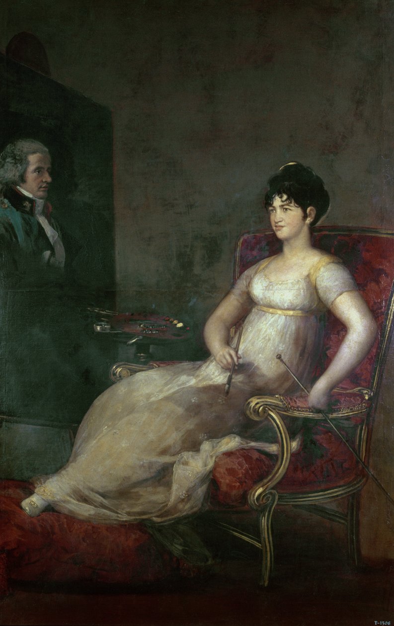 Marquesa de Villafranca Kocasını Boyama, 1804 by Francisco de Goya