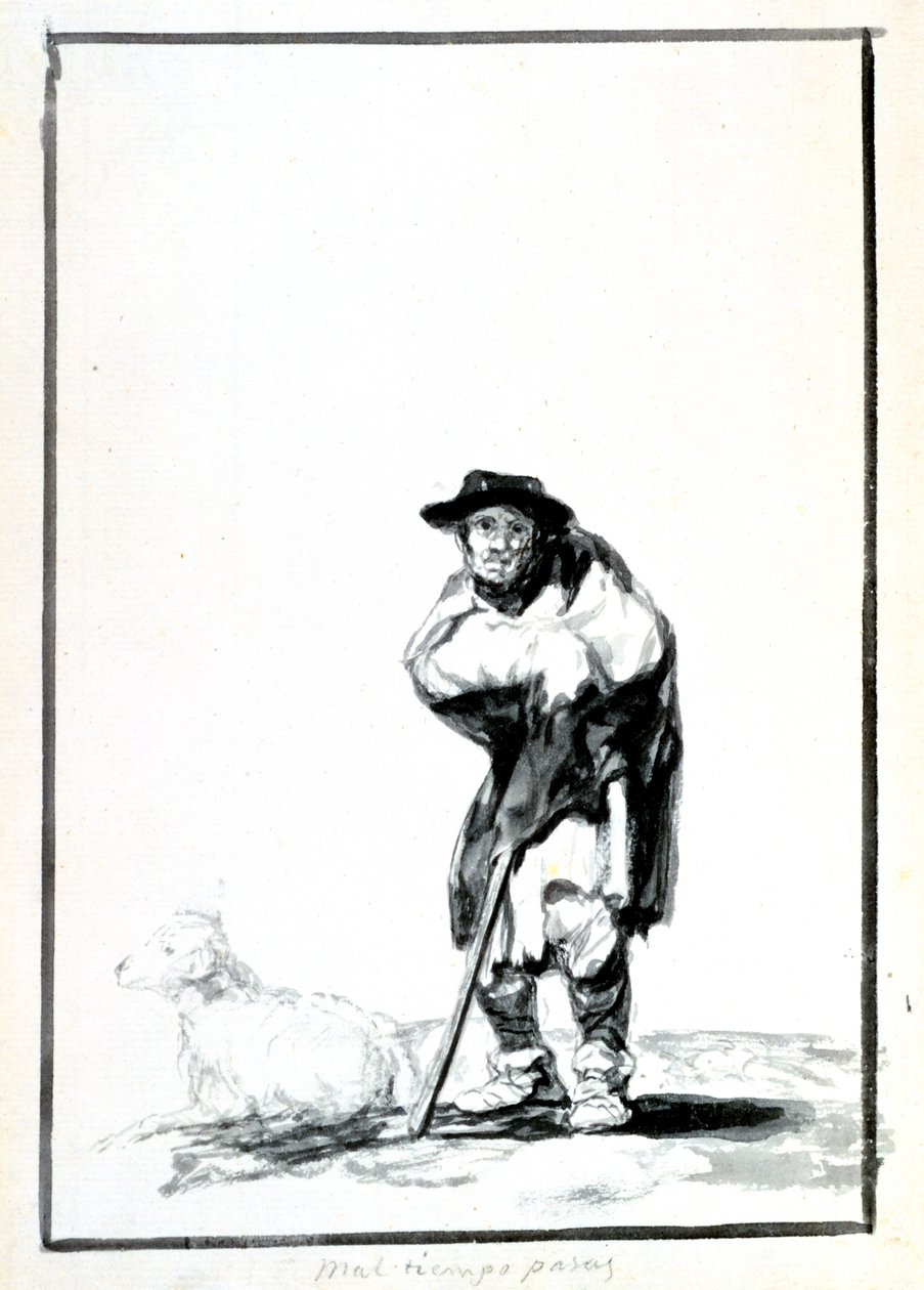 Çoban, c1760-1820 by Francisco de Goya