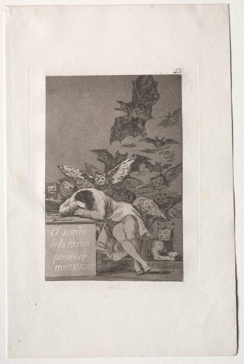 Aklın Uykusu Canavarlar Yaratır by Francisco de Goya