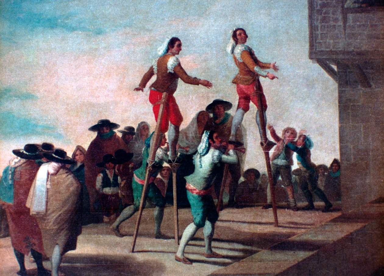 Stilts, c1785 by Francisco de Goya