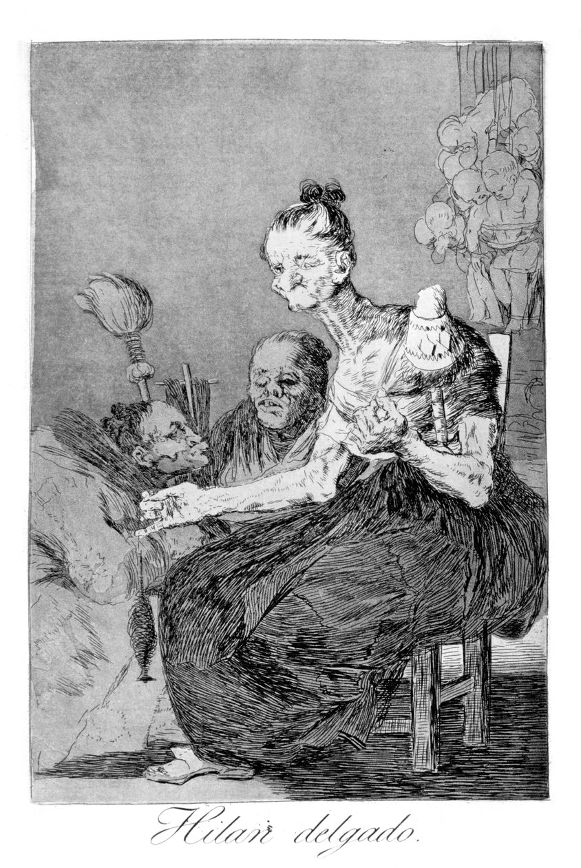İnce bir dönüş, 1799 by Francisco de Goya