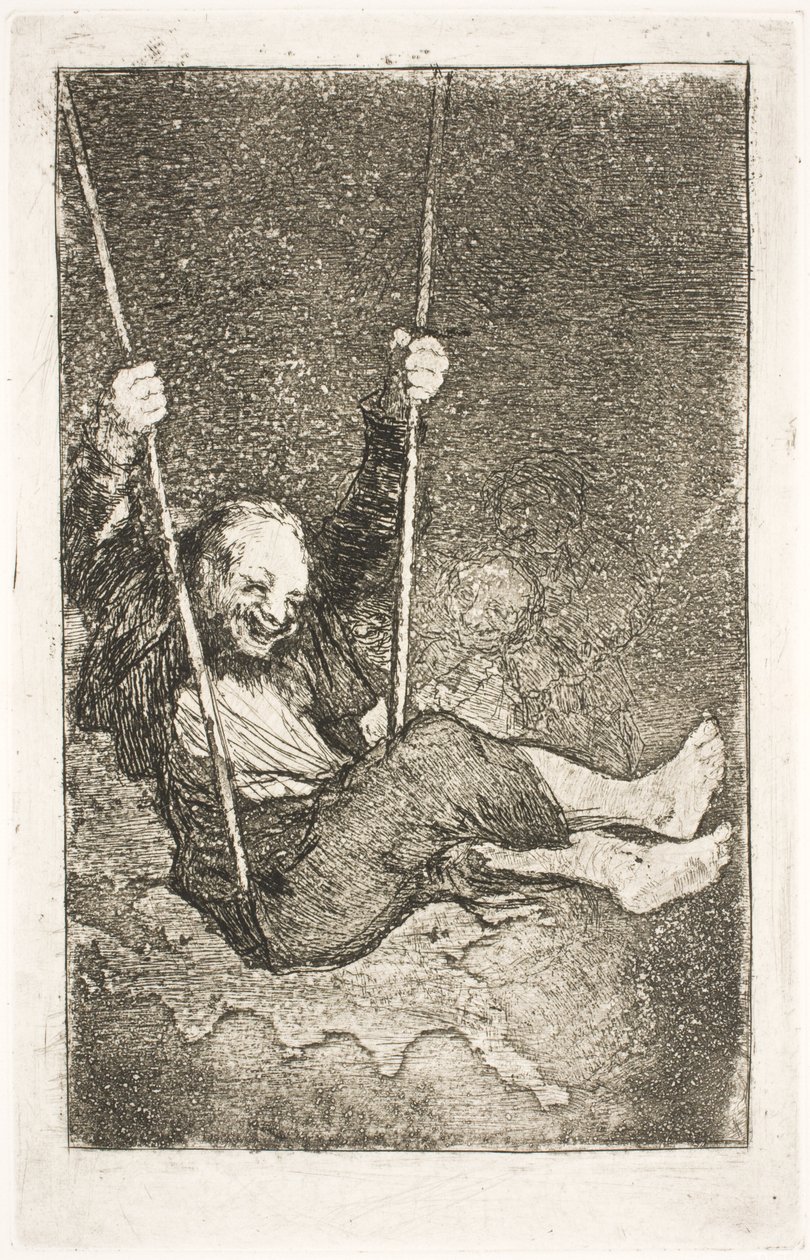 Bir salıncakta sihirbaz by Francisco de Goya