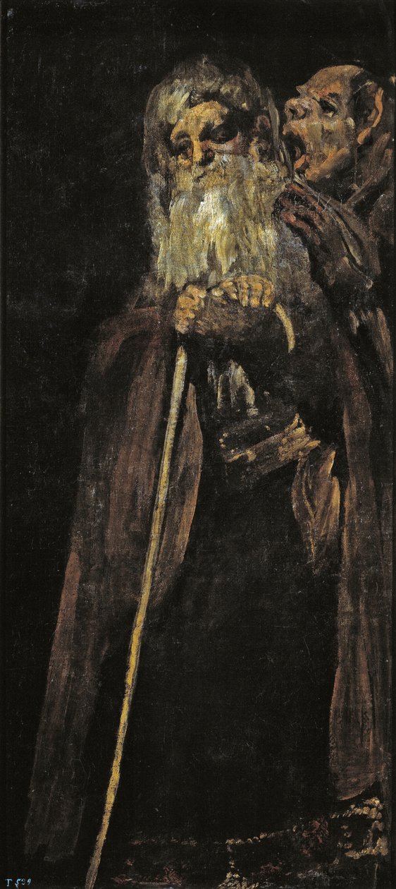 İki Yaşlı Adam İki Keşiş by Francisco de Goya