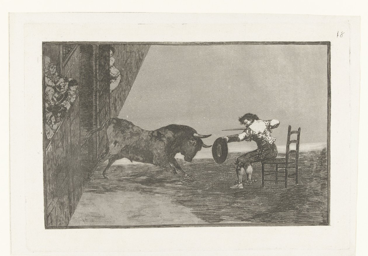 Van Martincho'yu arenada Uitdaging van Zaragosa Martincho'nun Plaza de Zaragoza La Tauromaquia'daki Pervasızlığı (dizi başlığı) Stierenvechten (dizi başlığı) by Francisco de Goya