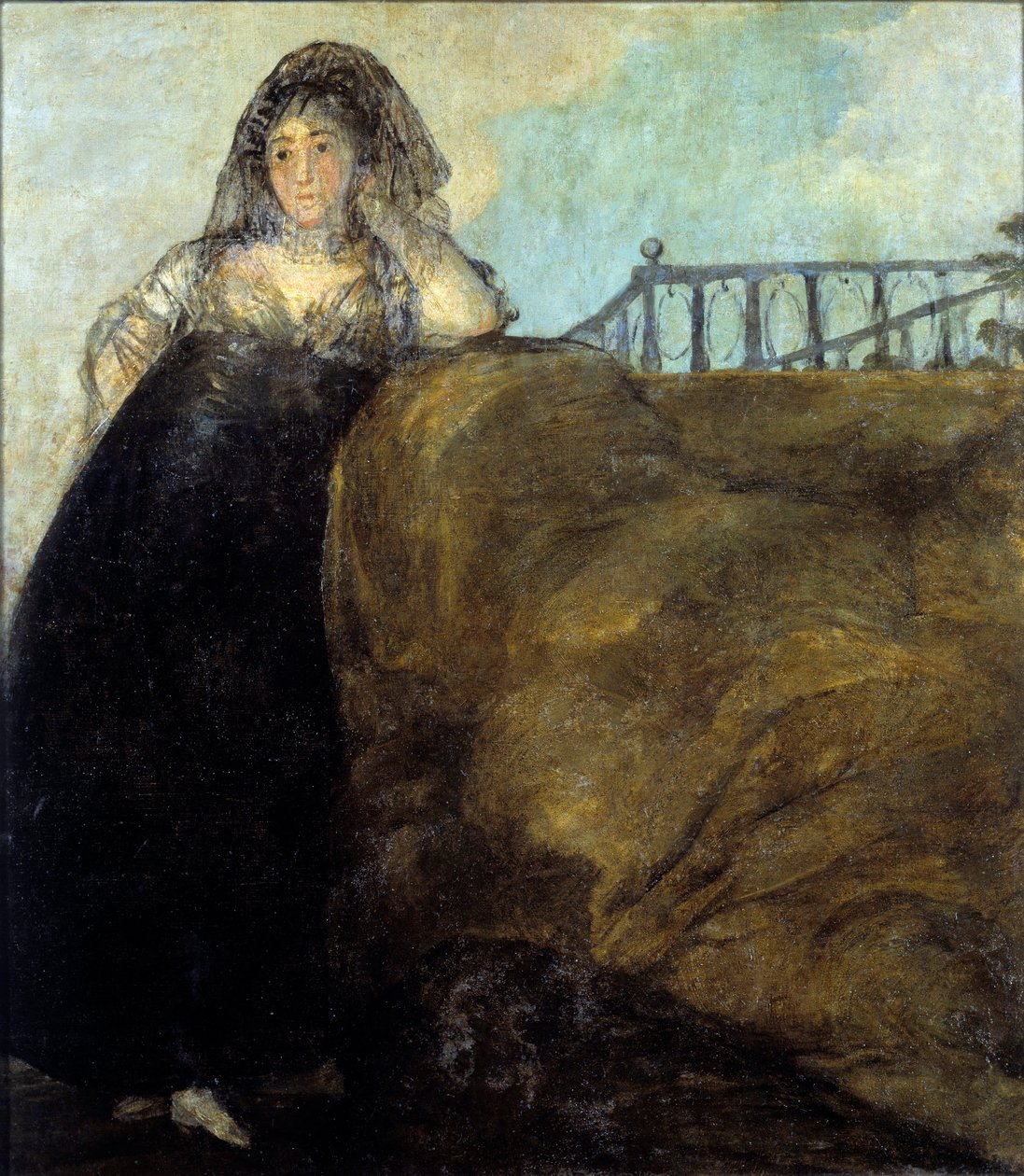 Bir manola, dona Leocadia Zorrilla, Francisco de Goya (1746-1828) tarafından Litografi 18. yüzyıl Madrid, Prado Müzesi by Francisco de Goya