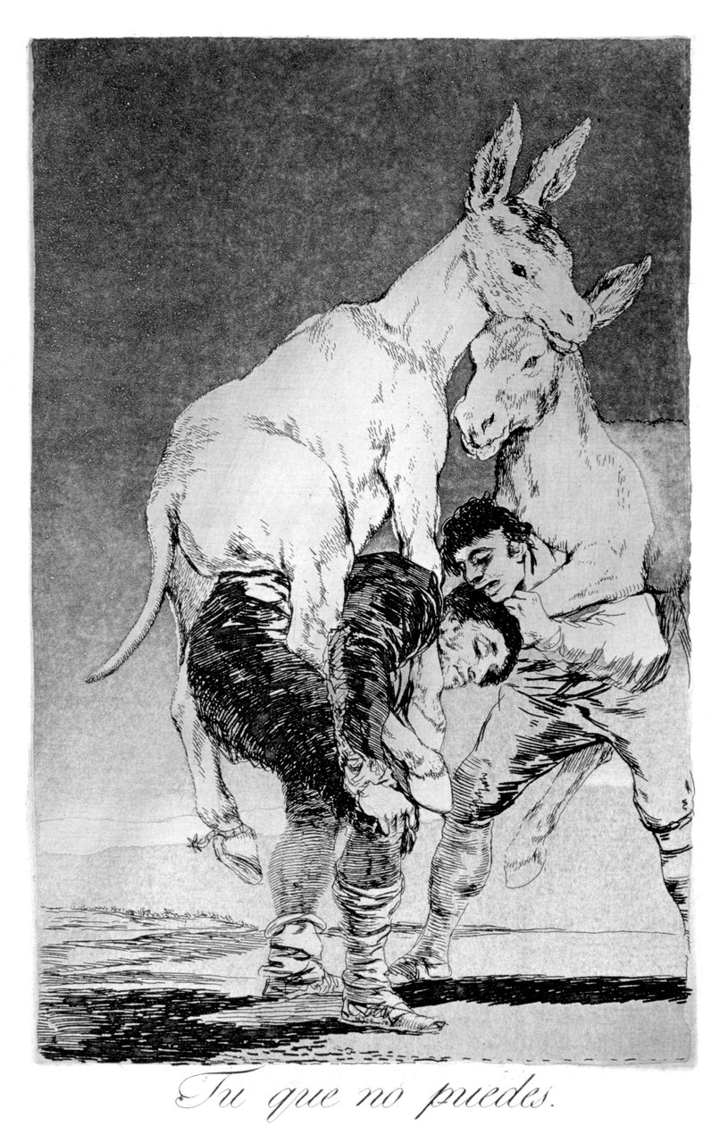 Yapamayan sen, 1799 by Francisco de Goya