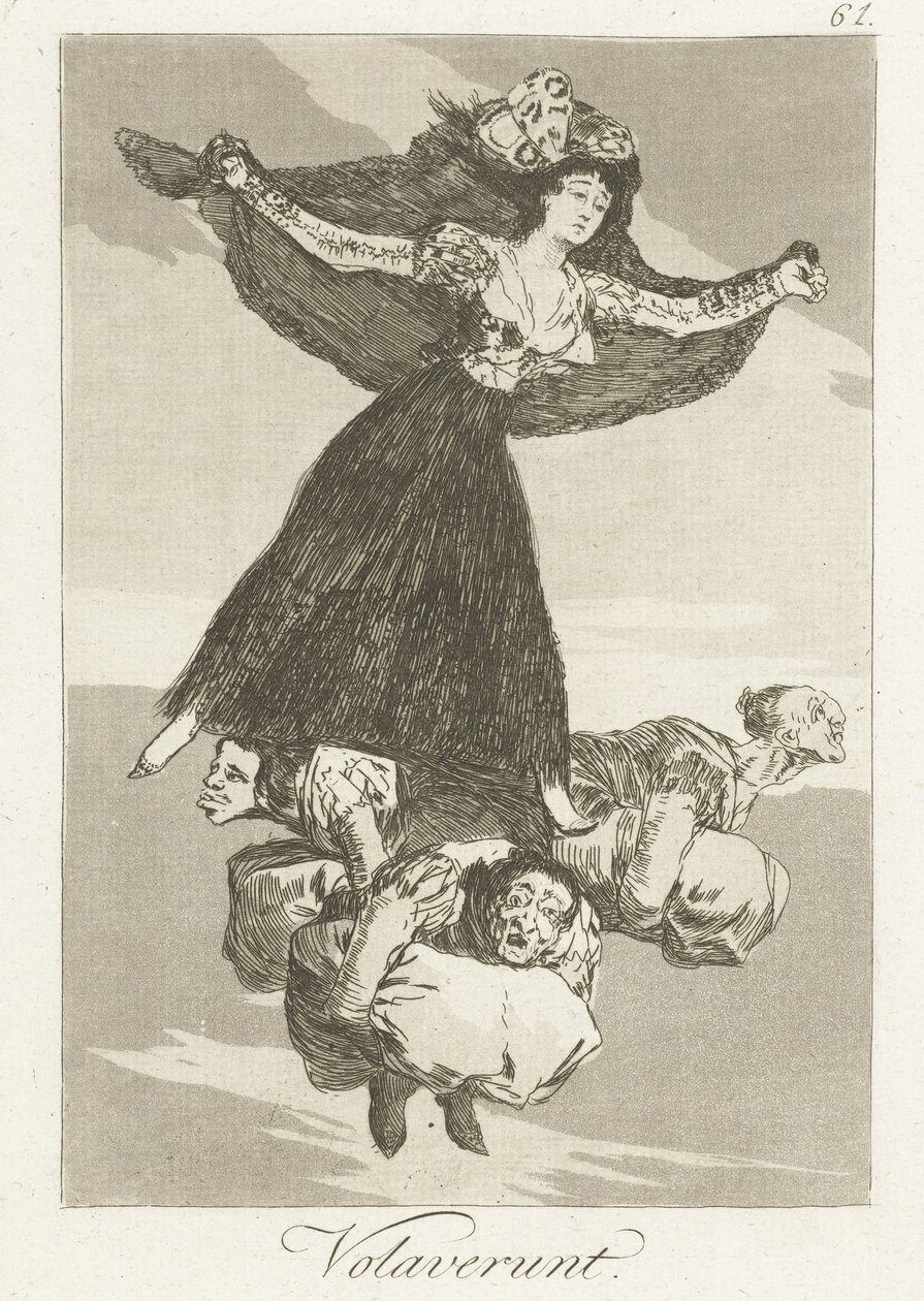 Volaverunt'u uçurdular (nesne üzerine başlık) Los Caprichos (dizi başlığı) by Francisco de Goya