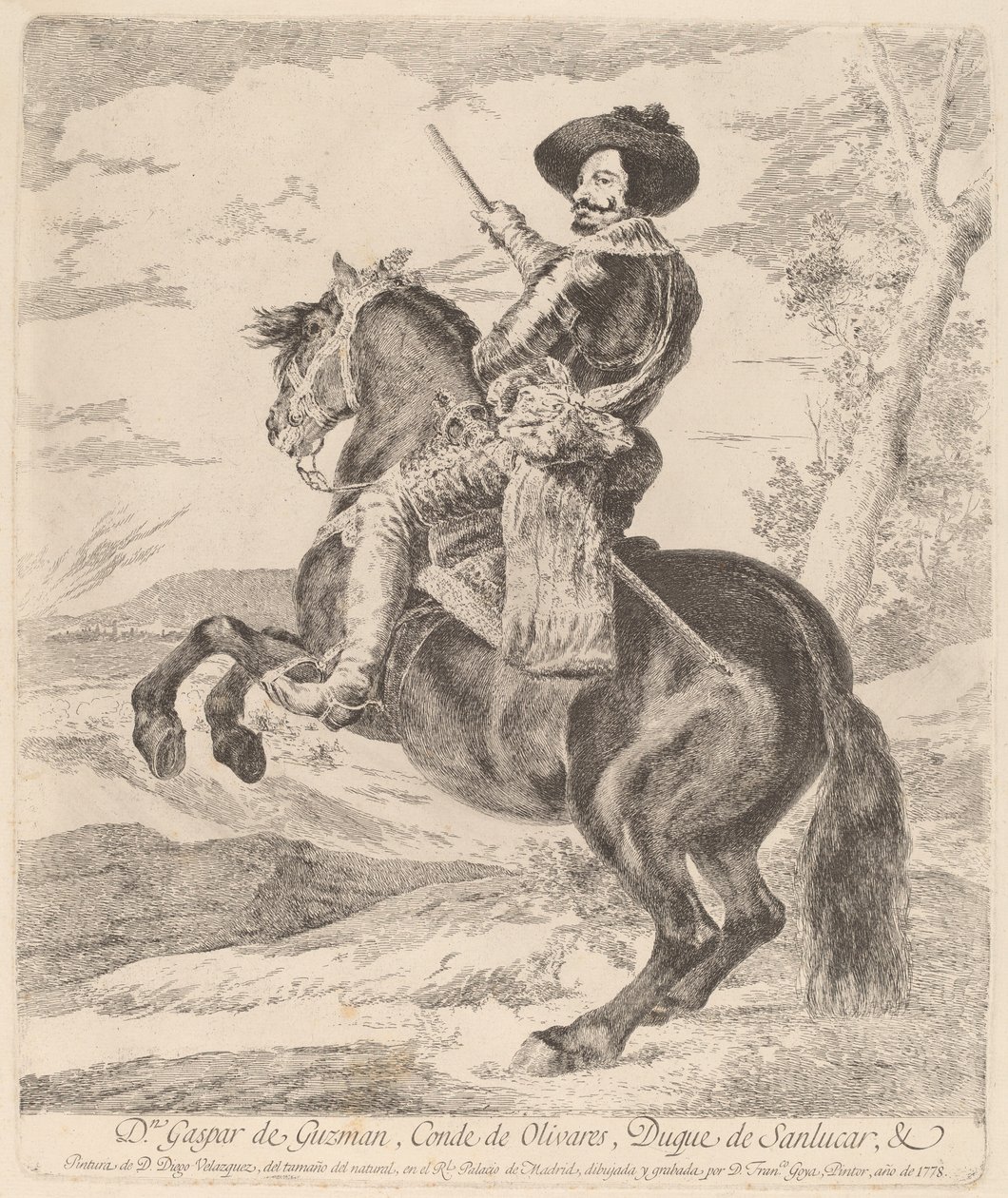 Gaspar de Guzman, Olivares Kontu Dükü by Francisco de Goya after Diego Velázquez