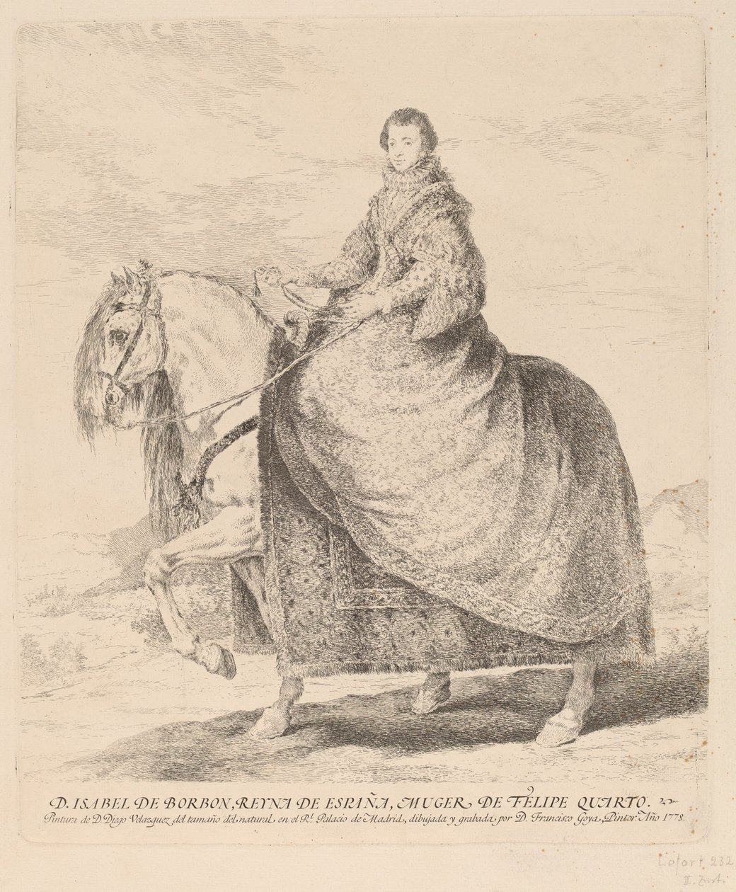 Isabel de Borbon by Francisco de Goya after Diego Velázquez