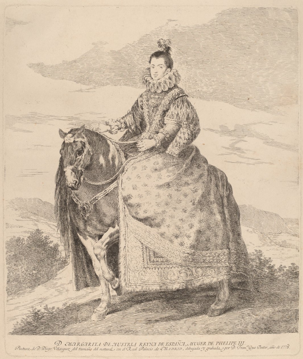 Avusturya margaritası by Francisco de Goya after Diego Velázquez
