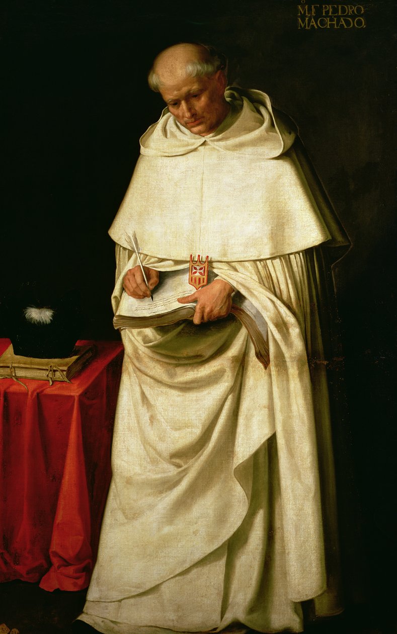 Pedro Machado birader (d.1604) (tuval üzerine yağlı boya) by Francisco de Zurbaran